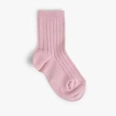 CONDOR Short Ribbed Socks Pale Pink