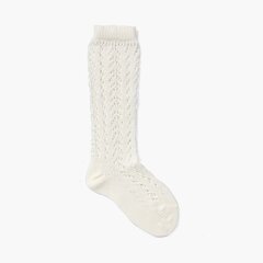Perlé Openwork Knee-High Socks Cava