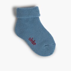 Wool and terry cloth baby socks  Sky Blue