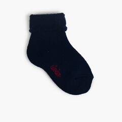 Wool and terry cloth baby socks  Navy Blue