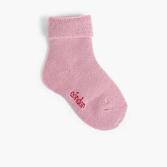 Wool and terry cloth baby socks  Pale Pink