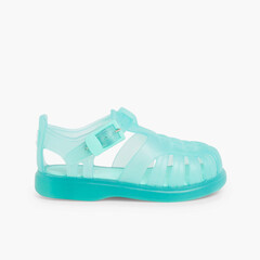 Plain Jelly Sandals Aquamarine