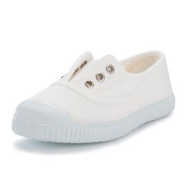 Rubber Toe Cap Canvas Trainers Without Laces made in Spain