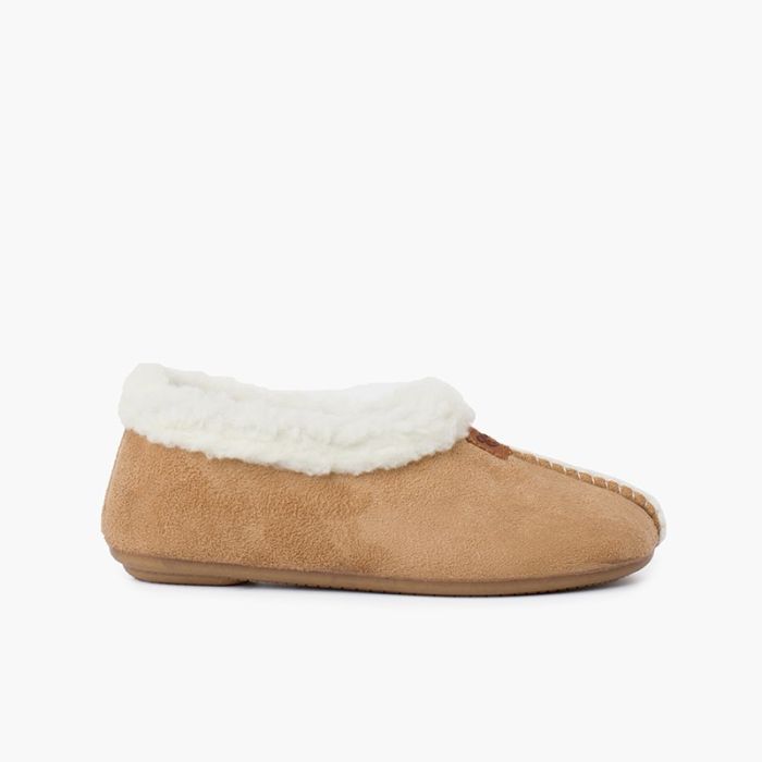 Faux sheepskin slippers cheap