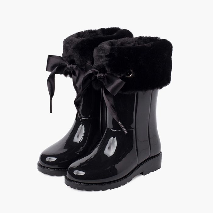 Girls bow wellies hot sale