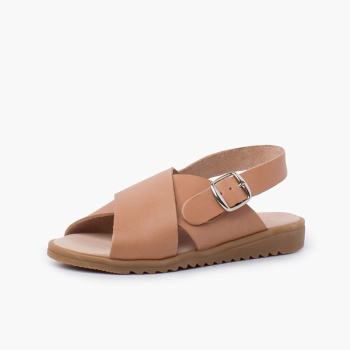 Beige leather sandals discount
