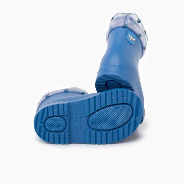 Adjustable neck elephant rain boots