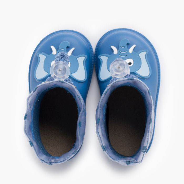 Adjustable neck elephant rain boots