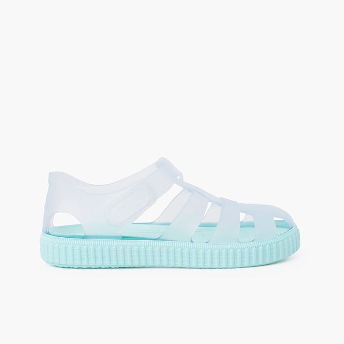 Coloured soles jelly shoes Trainers type sandals