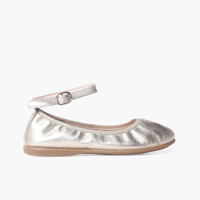 Leather ballerina pumps for women and girls Bracelet ballerina flats