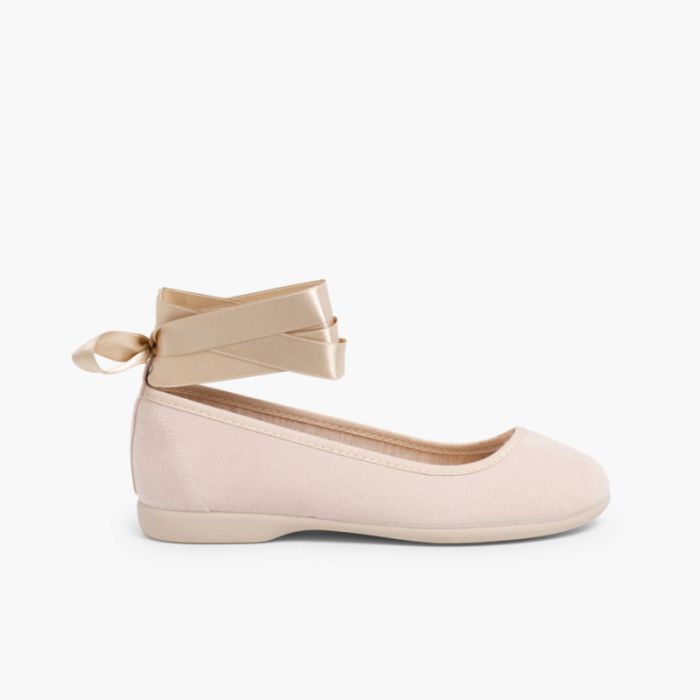 Girls ballerina shoes in serratex with straps