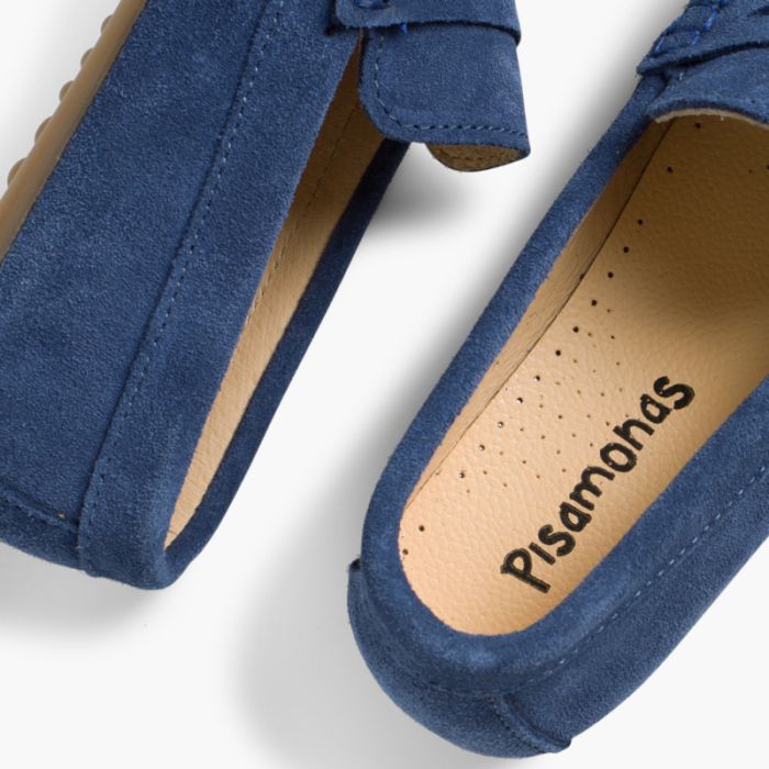 Boys blue suede loafers sales