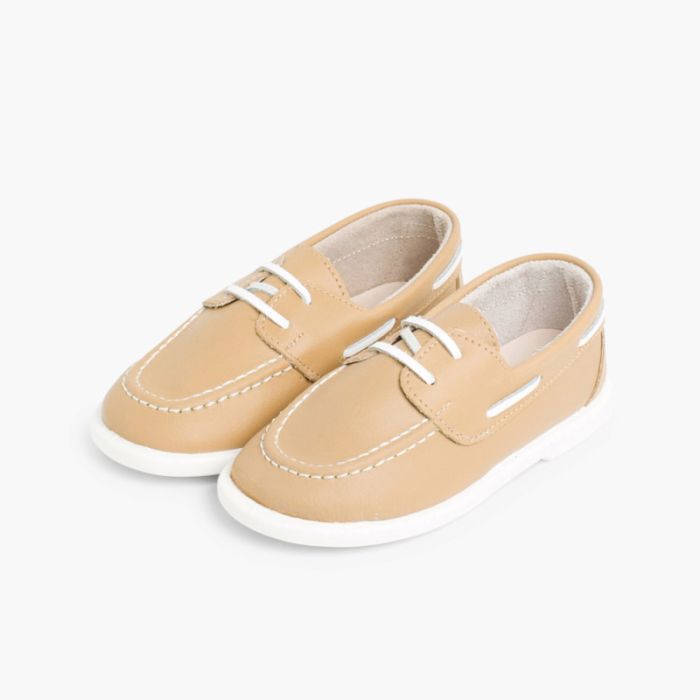 Boys Washable Leather Boat Shoes. Shoes uk for boys