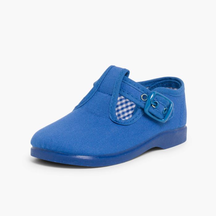 T Bar canvas shoes. Spanish shoes for boys
