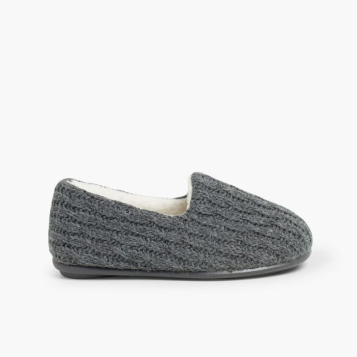 Cable knit slippers hotsell
