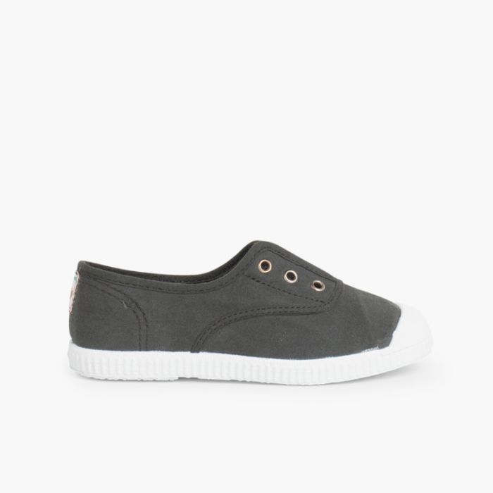 Canvas slip on plimsolls hotsell