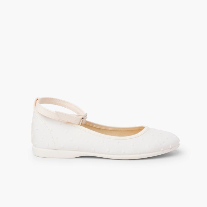 Plumetis Ballet Flats Ballet Flats With Buckle Strap