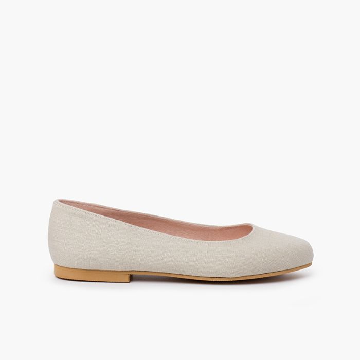 Party Linen Ballet Flats for Girls and Women