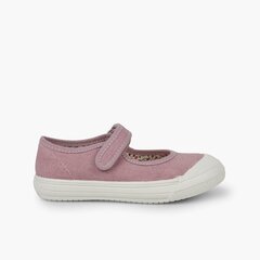 loop fasteners Mary Janes with Reinforced Rubber Toe Pink