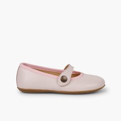 Girls Ceremonial Leather Mary Jane Shoes Pink