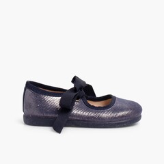 Sparkling Mary Janes for Girls  Navy Blue