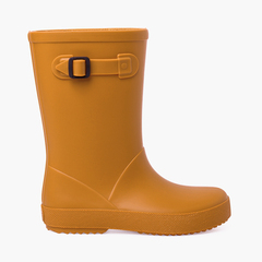Dusty colors splash wellies with side buckle Mustard