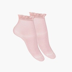 Children's Short Dress Socks Dusty Pink