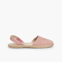 Closed Toe Suede Sandals for Women and Girls Pink