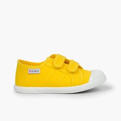 Kids Riptape Canvas Trainers Yellow