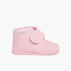 Corduroy Slippers Boots Pink