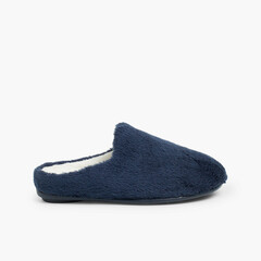 Soft furry house slippers  Navy Blue