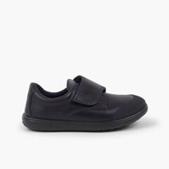 Boys’ School Shoe Washable with Reinforced Toe  Navy Blue