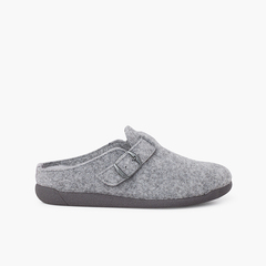  Clogs house buckle padded plant Grey